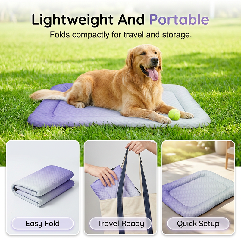 🔥Summer Hot Sale 60% OFF🧊❄️Pet Cooling Pad Mat for Dogs and Cats🐶🐱Ice Silk Summer Cool Bed Blanket in Gradient Colours🐾