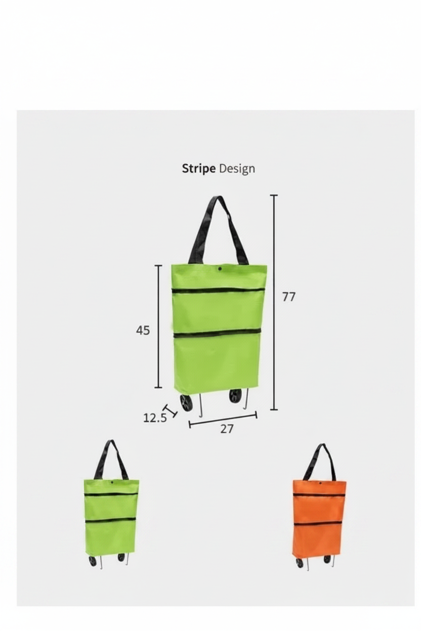 🛍️✨ Convertible shopping tote – hides wheels, holds 20kg, expands with zipper!