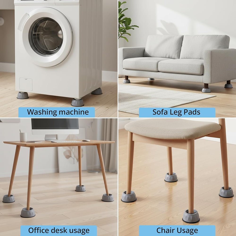 🏠 Anti-Vibration Washing Machine Stabilizer Pads (4-Pack)
