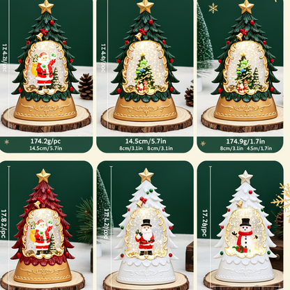 🎄Light Up Christmas Tree Snow Globe Ornament, Musical Xmas Snowball Lantern Gift