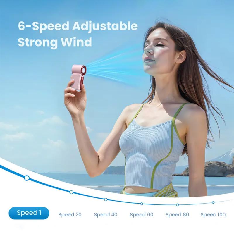 🥳2026 HOT SALE🥳💞50K+ SOLD!💨❄️ 50% OFF! Turbo Handheld Fan – 16900 RPM, 6 speeds, LED display. 3000mAh battery, 10.7hrs cooling. Pocket‑sized power! 🌬️✨