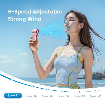🥳2026 HOT SALE🥳💞50K+ SOLD!💨❄️ 50% OFF! Turbo Handheld Fan – 16900 RPM, 6 speeds, LED display. 3000mAh battery, 10.7hrs cooling. Pocket‑sized power! 🌬️✨