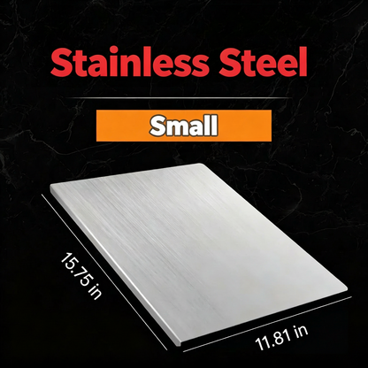 ✨ Food Grade Stainless Steel Kneading Board 🍳 Multi-Purpose Non-Stick Cutting Board