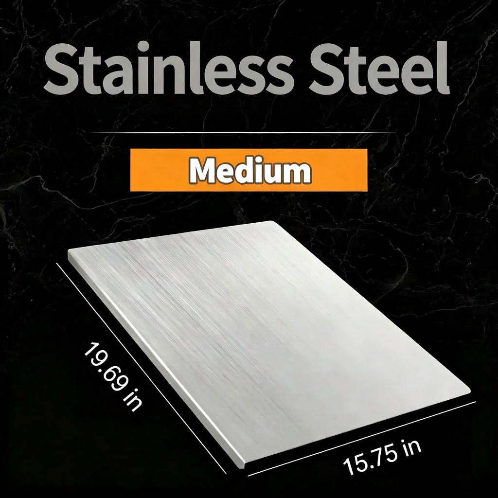 ✨ Food Grade Stainless Steel Kneading Board 🍳 Multi-Purpose Non-Stick Cutting Board