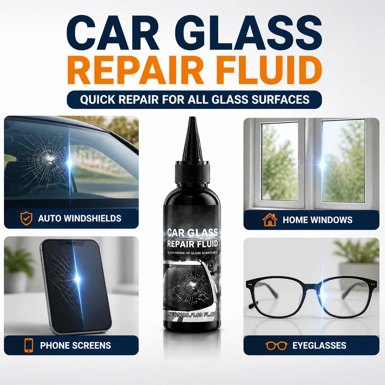 🔥Buy 1 Get 1 Free🔥Fast-Acting Windshield Crack & Chip Repair Kit