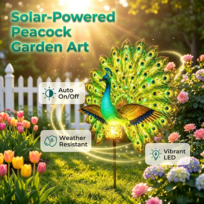 🔥 Last Day 58% OFF 🦚 Animated Solar Peacock Garden Sculpture