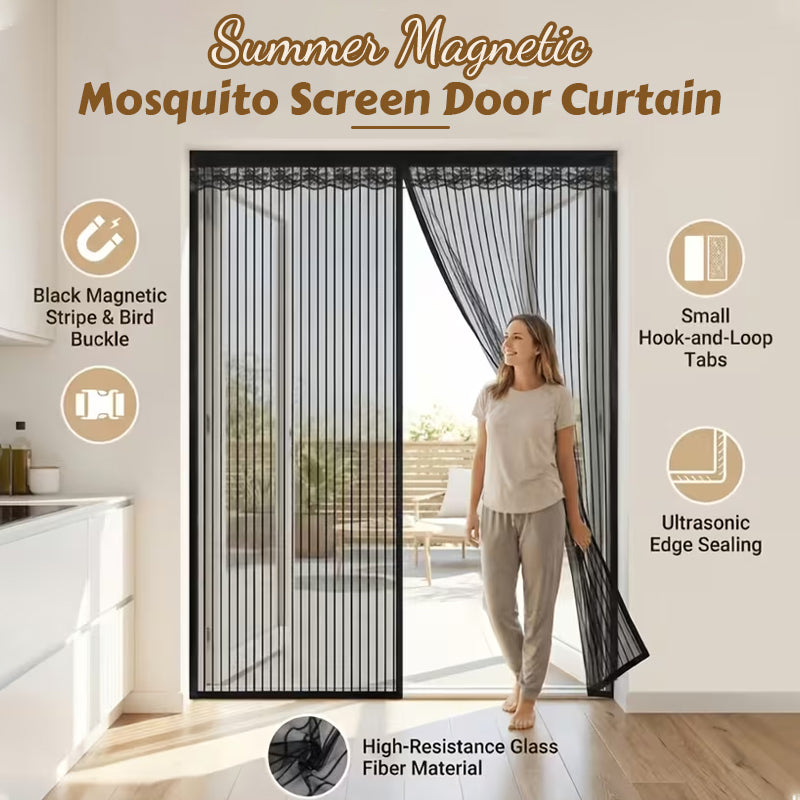 Magic Mesh Summer Magnetic Mosquito Screen Door Curtain
