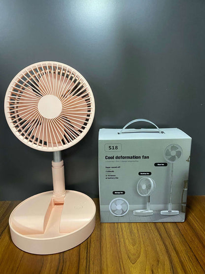 🌀  NOW! 🔋 Telescopic Folding USB Charging Fan – Adjustable height, quiet operation & portable – perfect for desk, travel or outdoor use 💨