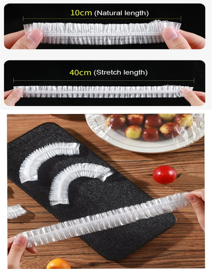 🍓 Elastic Food Fresh-Keeping Covers 🥗 Food-Grade Stretch Lids for Bowls, Plates, Fruits & Leftovers