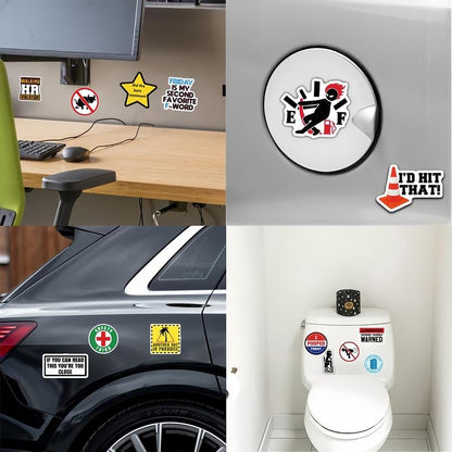 130PCS Funny Saying Sticker Pack ,Suitable for bumpers, safety helmets, water bottles, colleagues, computers