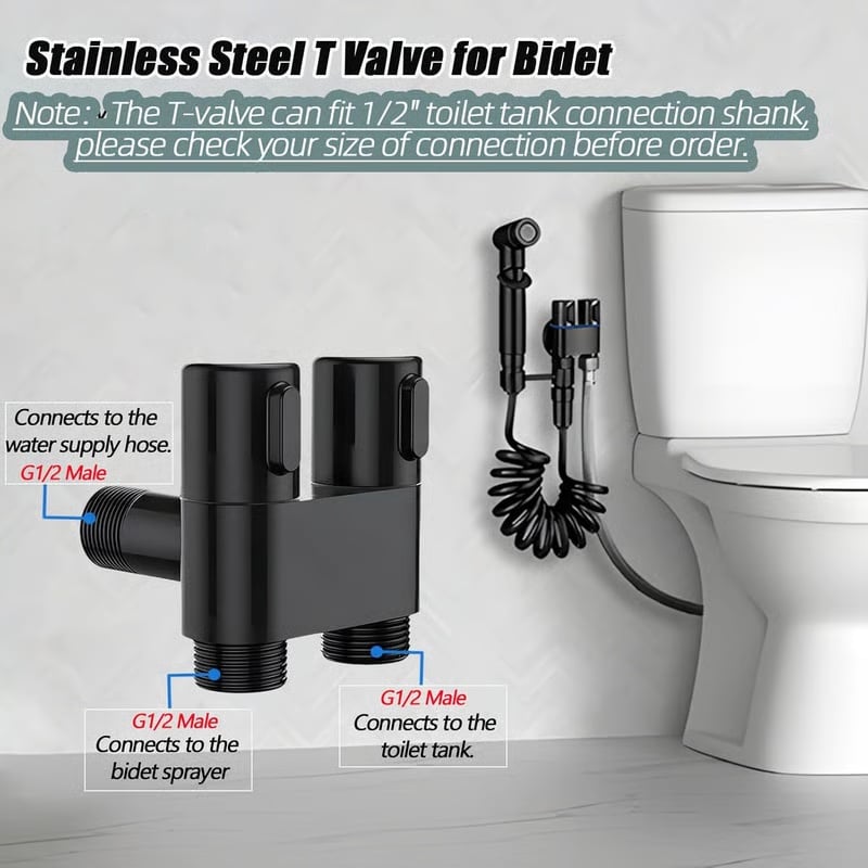 🎉1-In-2-Handheld Out Dual Control Valve Bidet Sprayer for Toilet
