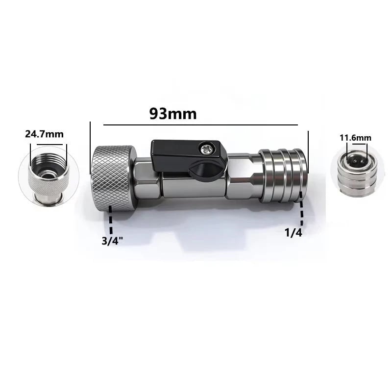 3/4" GHT to 1/4" Quick Connect Adapter