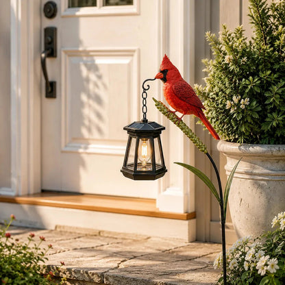🐦 Cardinal Solar Light—A Beautiful Garden Light That Feels Full of Life