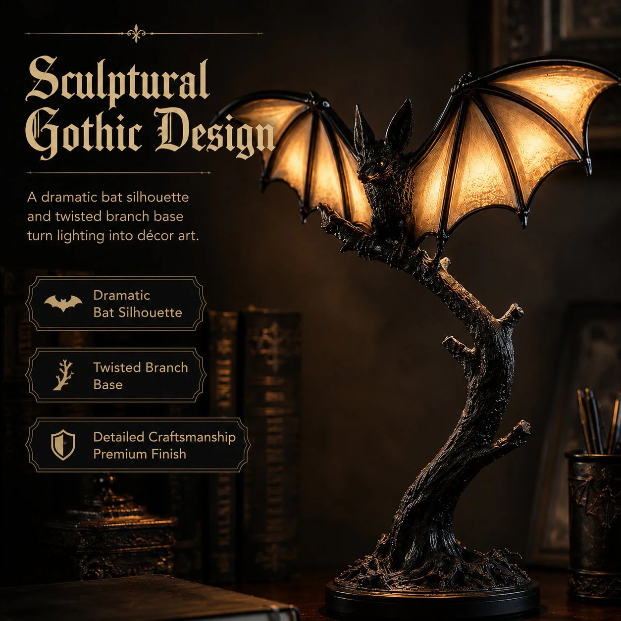 🦇✨ Halloween Glowing Magic Bat Table Lamp