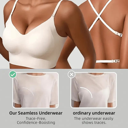 🔥Women's Solid Color Wireless Backless Bra