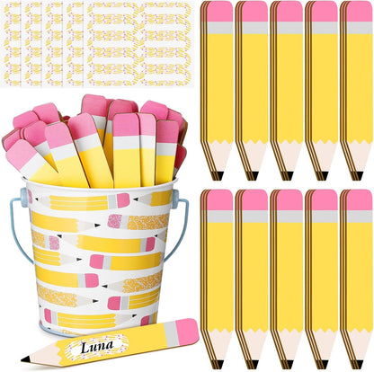 121 Pcs Back to School Teacher Gift Flip Name Sticks Set with Storage Cup