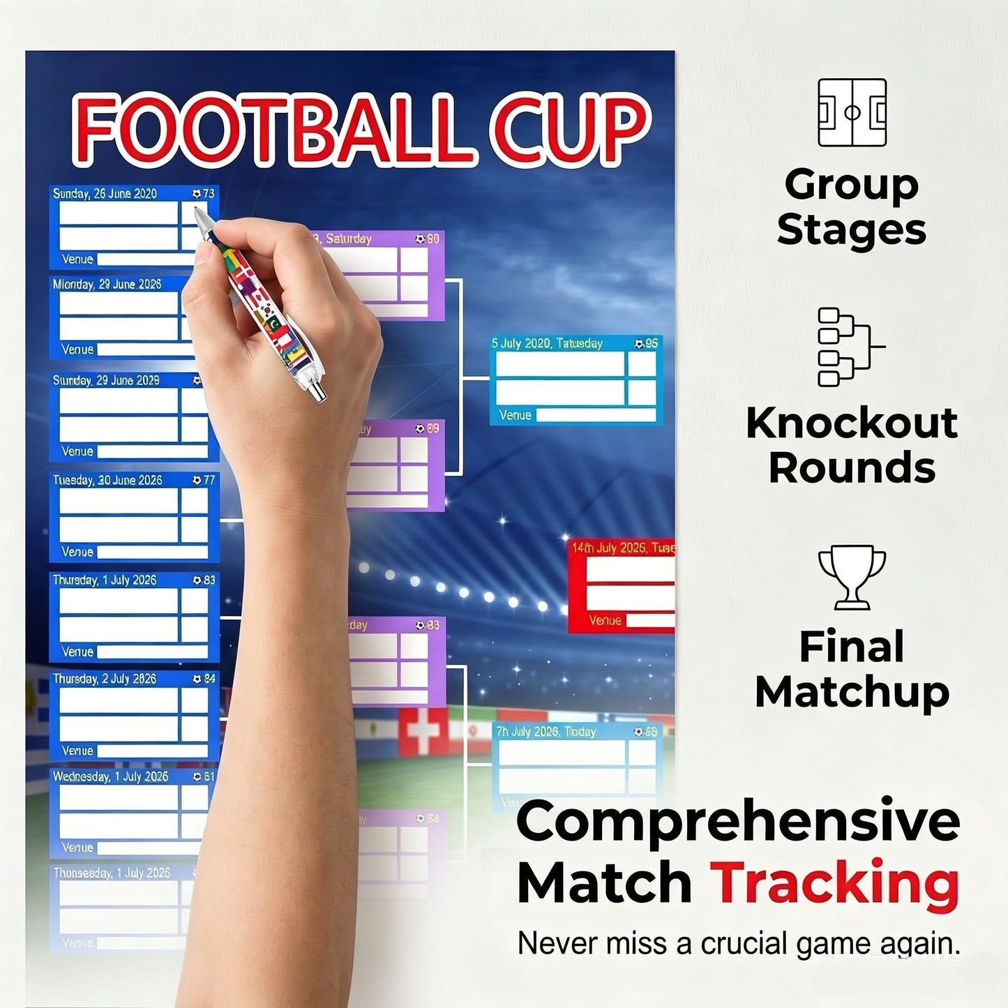 🗓️ ⚽ 2026 Football Cup Poster Set – Don't Miss a Match!