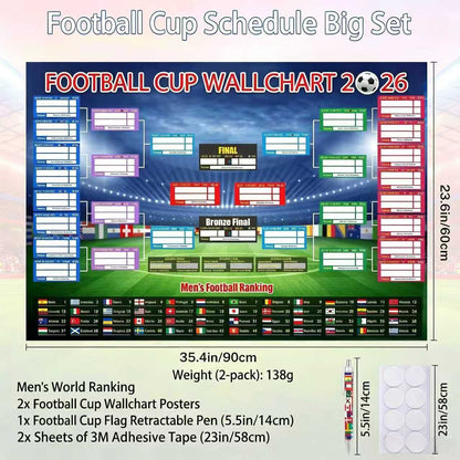 🗓️ ⚽ 2026 Football Cup Poster Set – Don't Miss a Match!