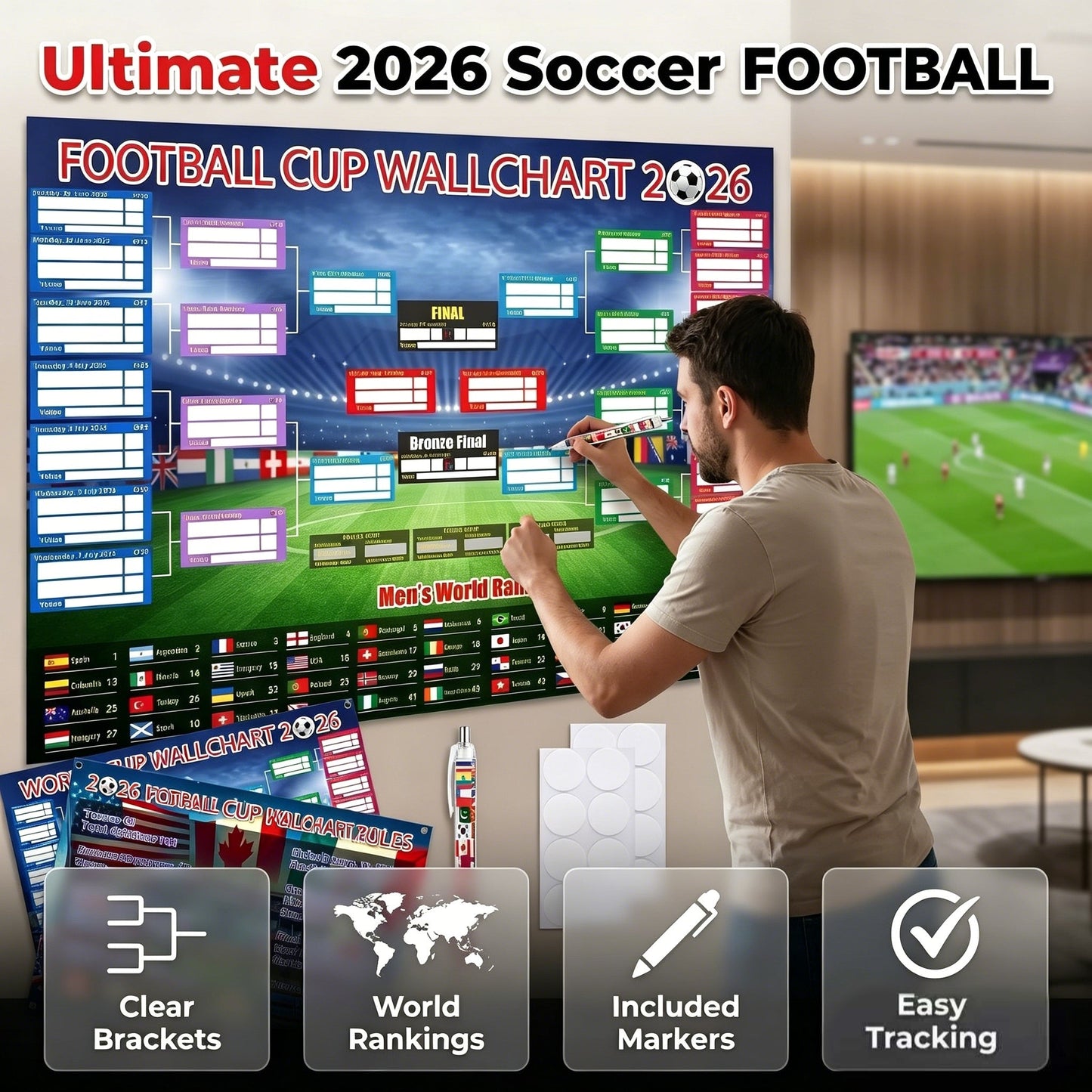 🗓️ ⚽ 2026 Football Cup Poster Set – Don't Miss a Match!