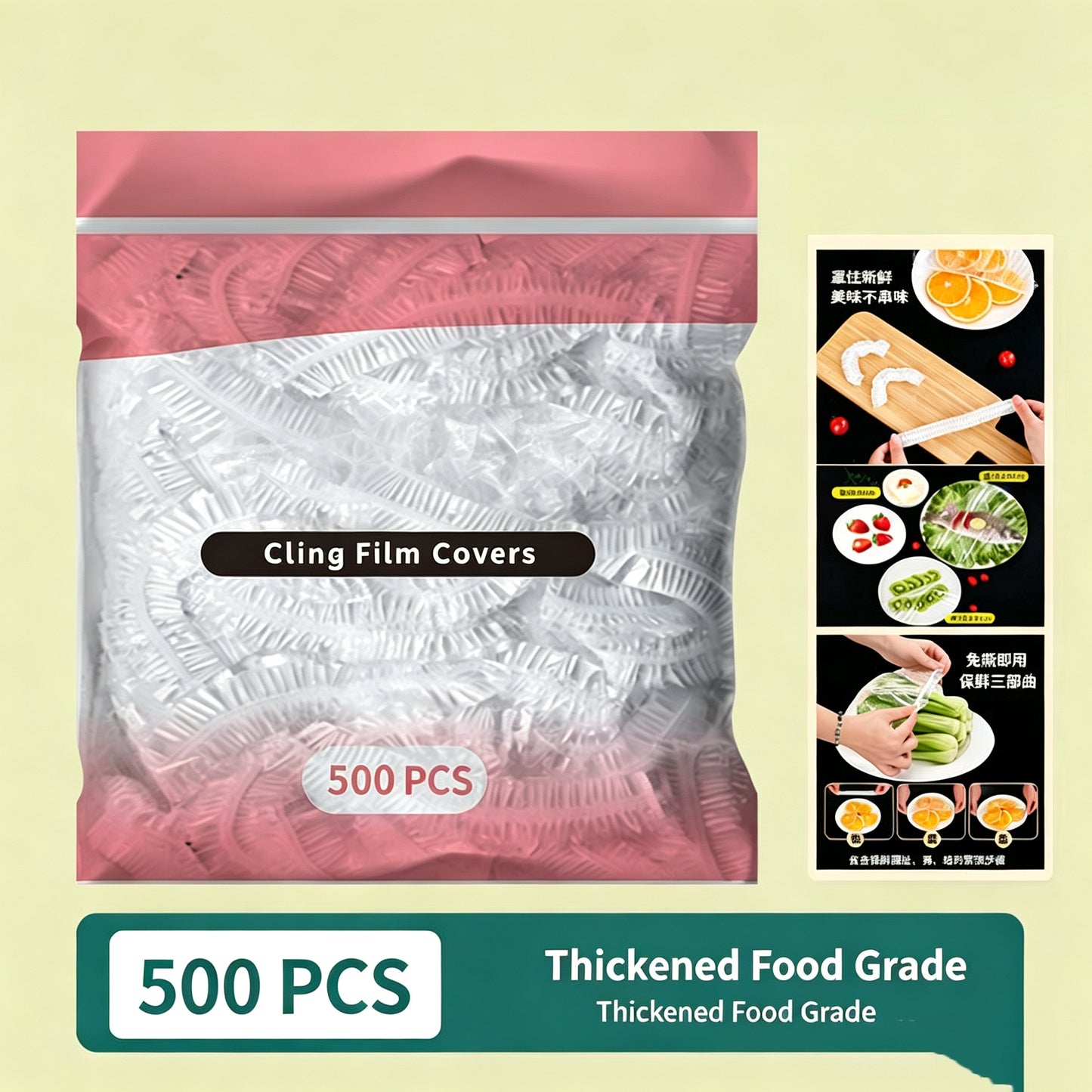 🍓 Elastic Food Fresh-Keeping Covers 🥗 Food-Grade Stretch Lids for Bowls, Plates, Fruits & Leftovers