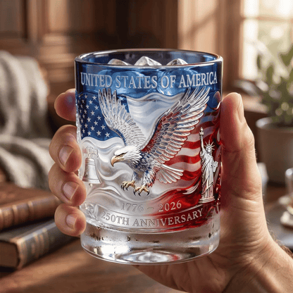 Limited Edition 2026 USA 250th Anniversary Commemorative Glass – 1776-2026 Heritage Edition