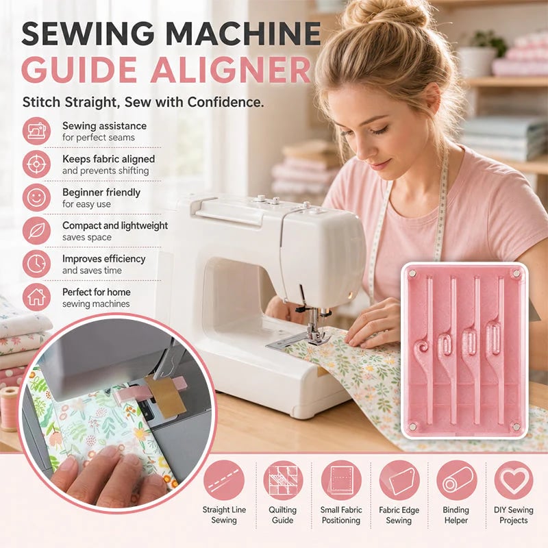 Sewing Machine Seam Guide – Auxiliary Positioning Tool for Straighter Stitching & Fabric Alignment