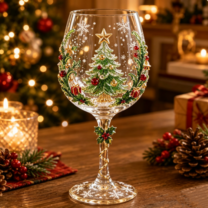 🎄🎁Christmas  Wine Glass Collection Gift Box Set