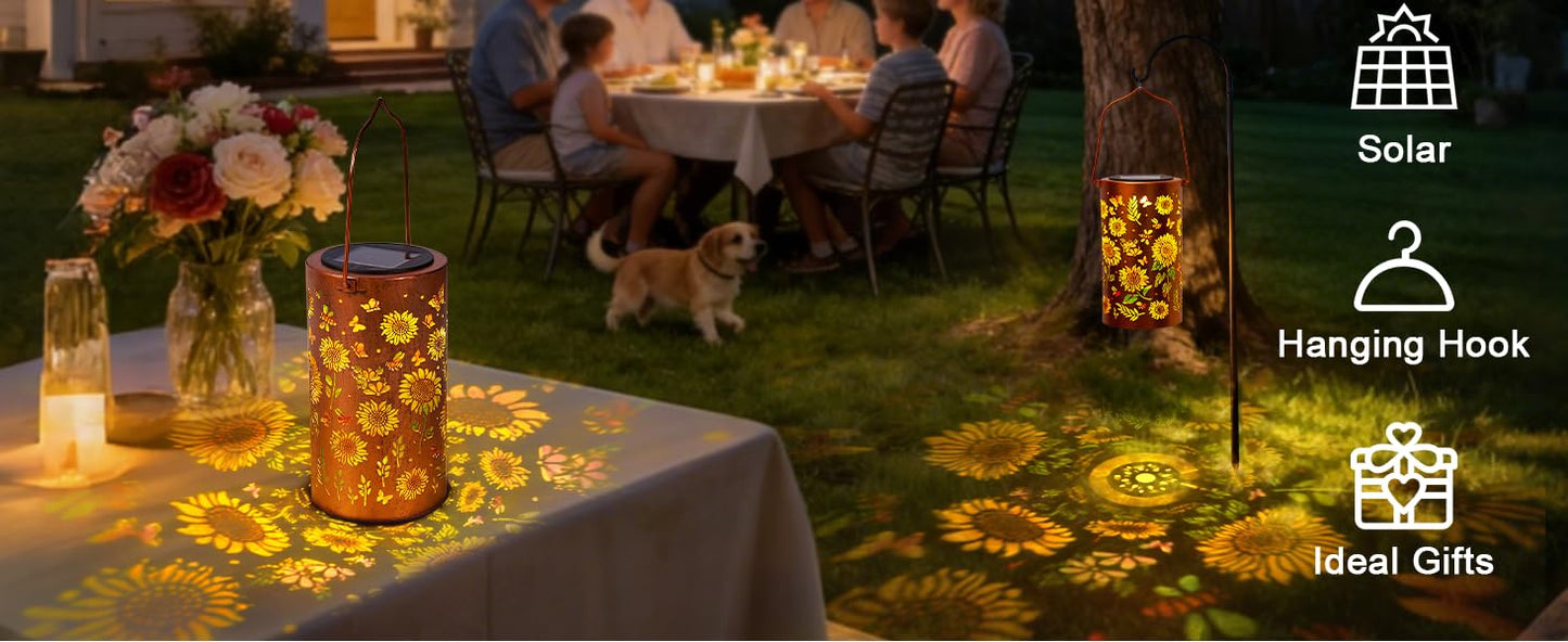 🔥HOT SALE 49% OFF-🌞Colorful Sunflower Glow Solar Garden Lantern