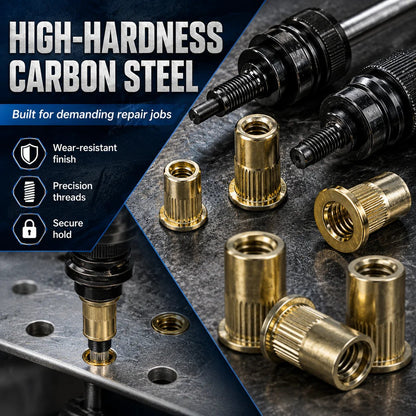 🔥 Best Seller | Carbon steel rivet nut set (including M3–M8 sizes)