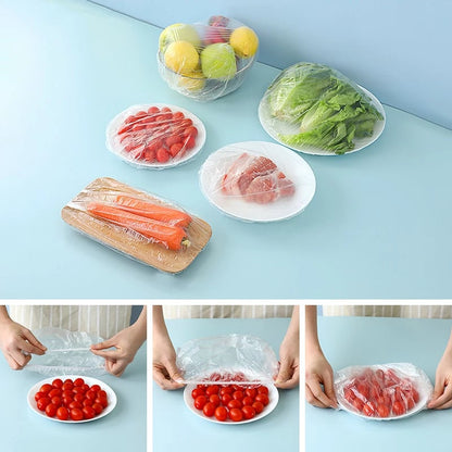 🍓 Elastic Food Fresh-Keeping Covers 🥗 Food-Grade Stretch Lids for Bowls, Plates, Fruits & Leftovers