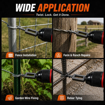 🧰Steel Wire Twisting Tool for Drill - Fast Tightening & Auto Trimming Wire Twist Attachment