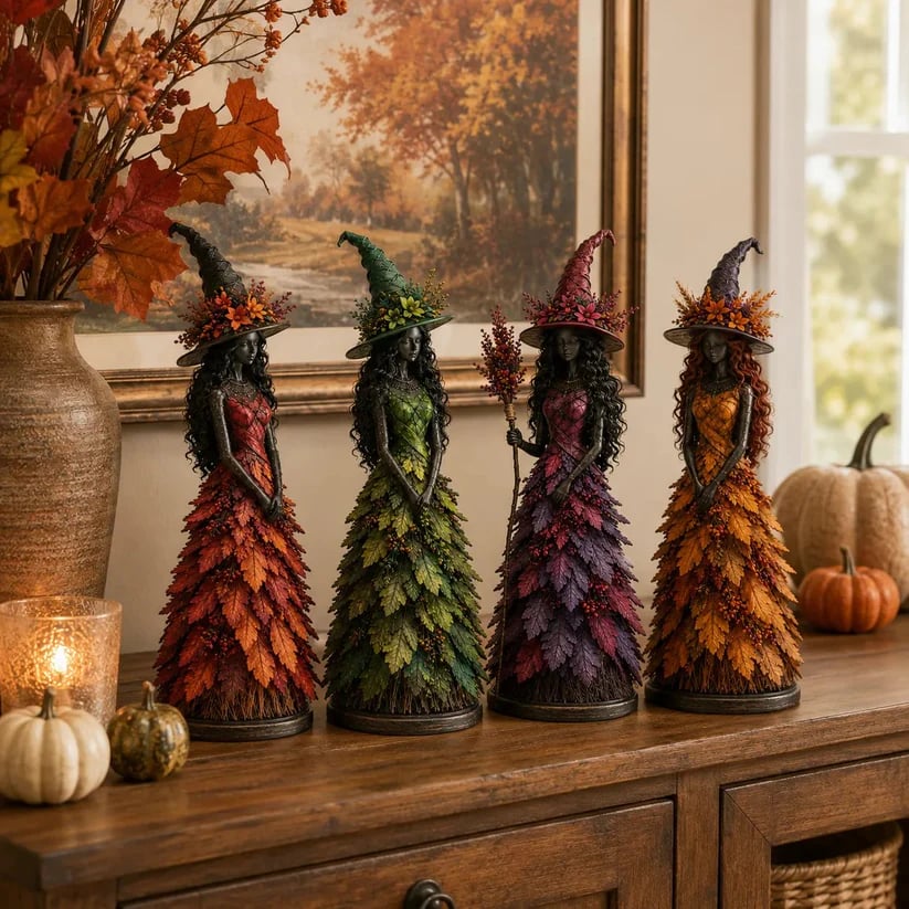 💥LAST DAY 49% OFF - 🧙 Enchanted Autumn Witch Figurine