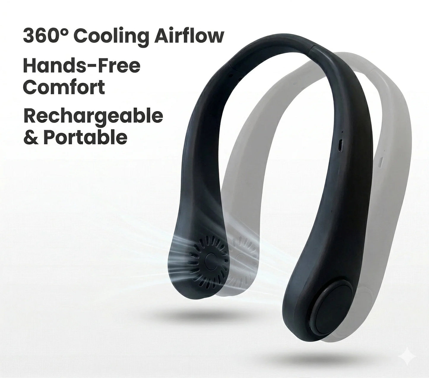 NeckFanTM – Wearable Neck Fan | Soft Airflow | Outdoor & Travel Cooling