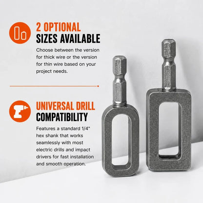 🧰Steel Wire Twisting Tool for Drill - Fast Tightening & Auto Trimming Wire Twist Attachment