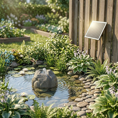 🐦⛲Realistic Granite Rock Solar Bird Bath Fountain - No-Cords Stone Decor
