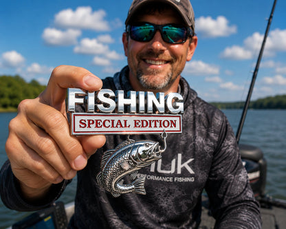 🎣 Fishing Special Edition Premium 3D Metal Vehicle Emblem Badge