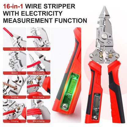 ⚡10-in-1 Wire Stripper Pliers With Voltage Tester | All-in-One Electrician Repair Tool