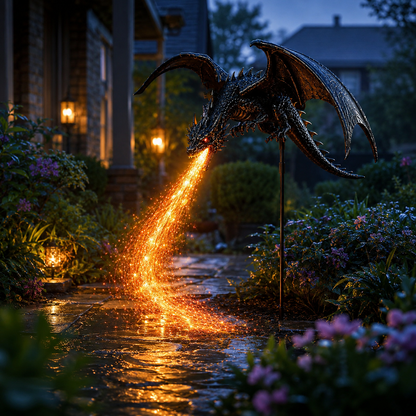 🐉 2027 'Dragon's Ember' Solar Garden Light 🔥 | The Ultimate Magical Outdoor Halloween Decoration