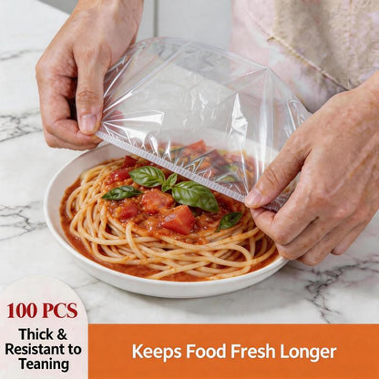 🍓 Elastic Food Fresh-Keeping Covers 🥗 Food-Grade Stretch Lids for Bowls, Plates, Fruits & Leftovers