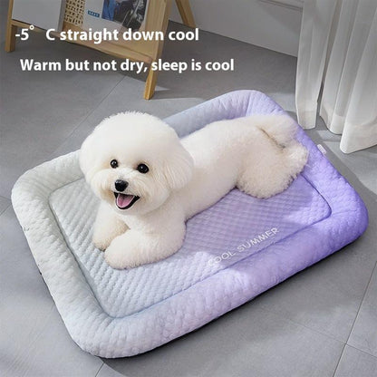 🔥Summer Hot Sale 60% OFF🧊❄️Pet Cooling Pad Mat for Dogs and Cats🐶🐱Ice Silk Summer Cool Bed Blanket in Gradient Colours🐾