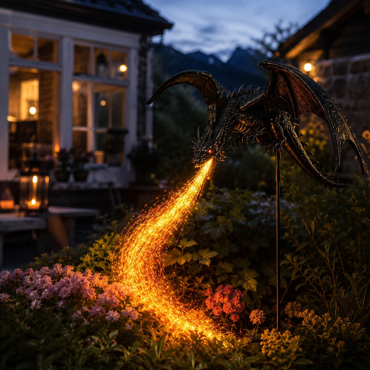 🐉 2027 'Dragon's Ember' Solar Garden Light 🔥 | The Ultimate Magical Outdoor Halloween Decoration