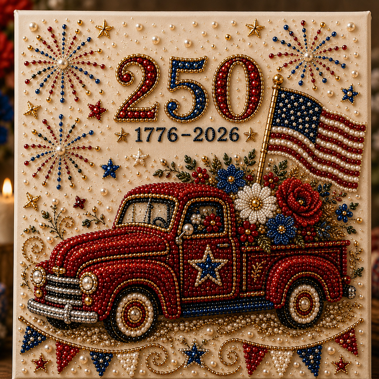 🇺🇸 USA 250th Anniversary DIY Pearl Painting Kit ✨❤️‍🔥