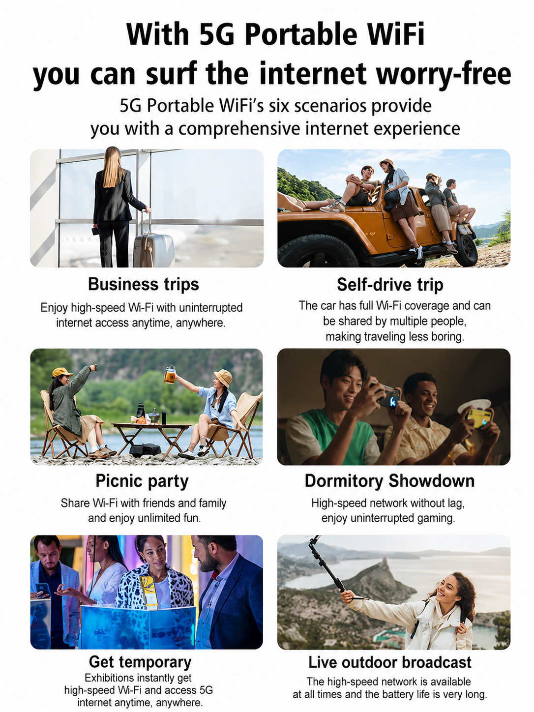 🎁This Week's Surprise price- [Power on and use] All-network portable wifi