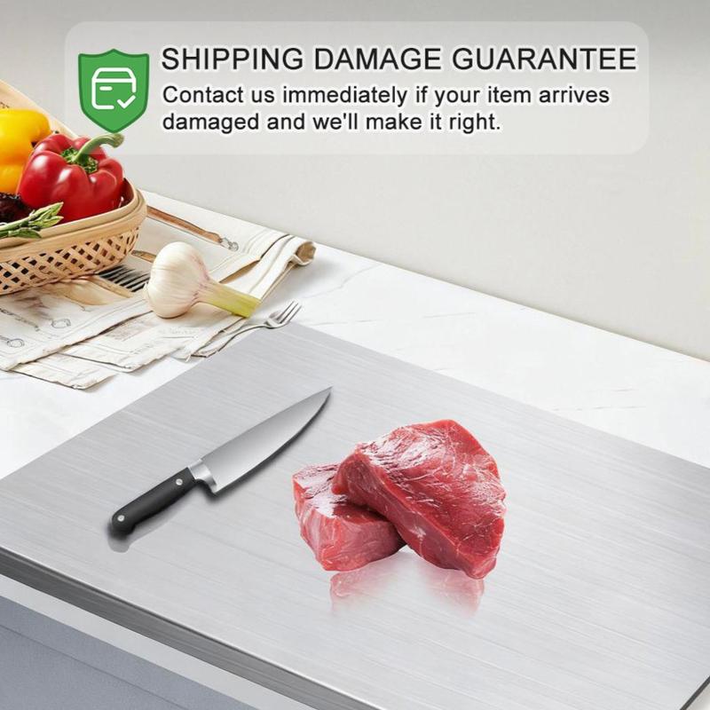 ✨ Food Grade Stainless Steel Kneading Board 🍳 Multi-Purpose Non-Stick Cutting Board