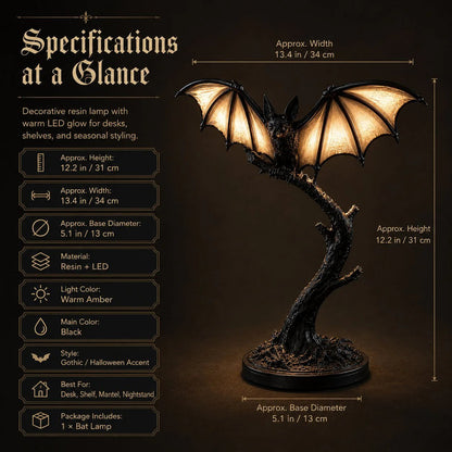 🦇✨ Halloween Glowing Magic Bat Table Lamp
