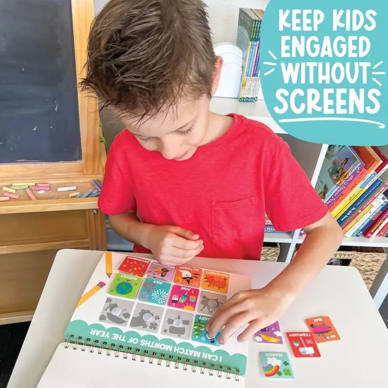 🎉"My First Busy Book" Montessori Interactive Quiet Book, Screen-Free Educational Travel Activity Book for Toddlers 3-8