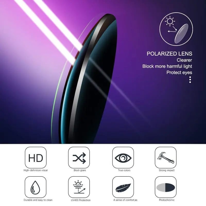 HD Polarized Photochromic Sunglasses UV400 Protection