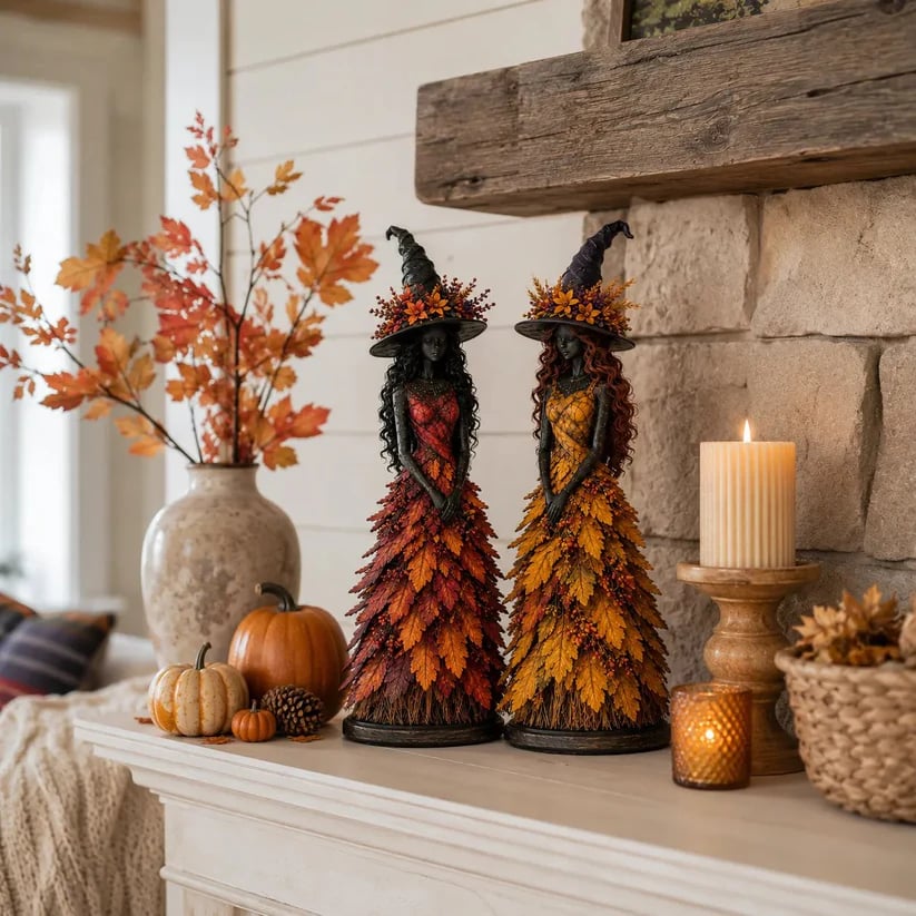 💥LAST DAY 49% OFF - 🧙 Enchanted Autumn Witch Figurine