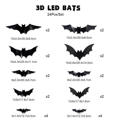 🔥Last Day 50% OFF 🦇Halloween 3D Bat LED Wall Light Decor