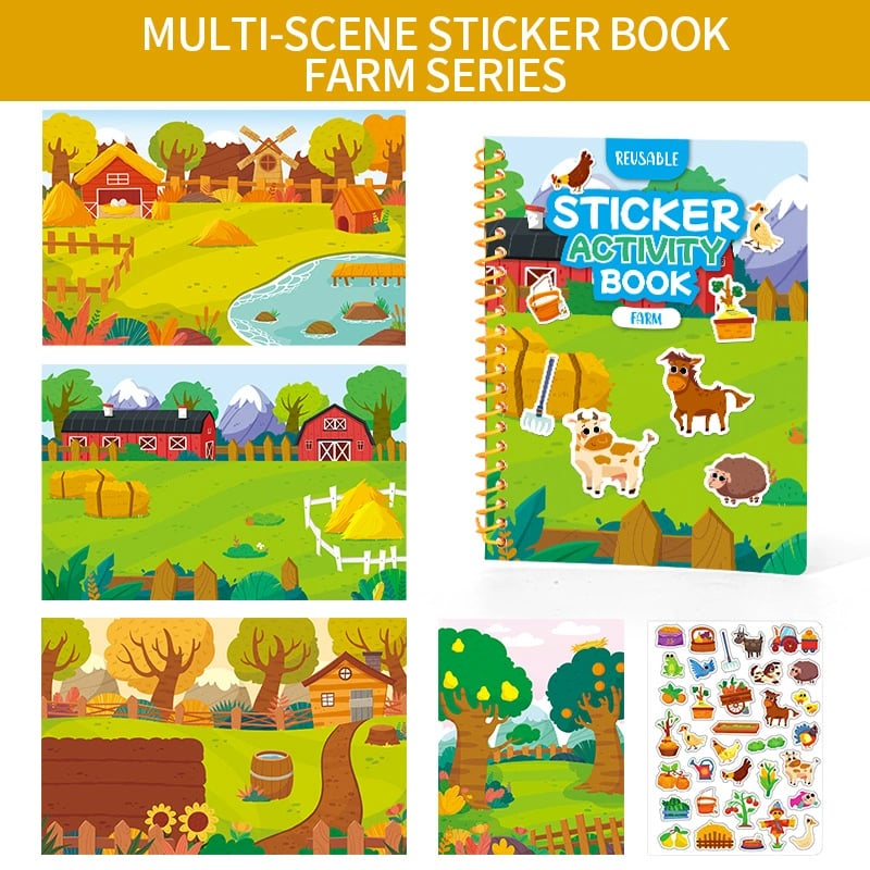 🌟 Reusable Jelly Sticker Activity Book for Kids
